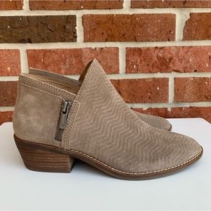 Lucky Brand Fhuna Suede Ankle Booties Womens Size 7